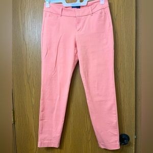 Old Navy Coral Mid-Rise Pixie Ankle Pants size 6